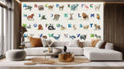 Whimsical Animal Alphabet duvar dekoru - XWALLX