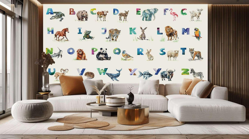 Whimsical Animal Alphabet duvar dekoru - XWALLX