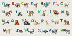Whimsical Animal Alphabet Wall Mural