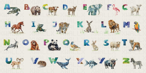 Whimsical Animal Alphabet Duvar Posteri - Sample