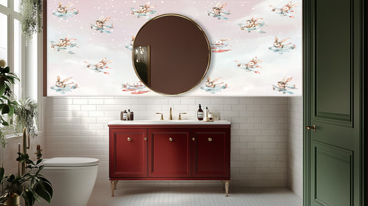 Whimsical Bunny Aviators wall mural - XWALLX