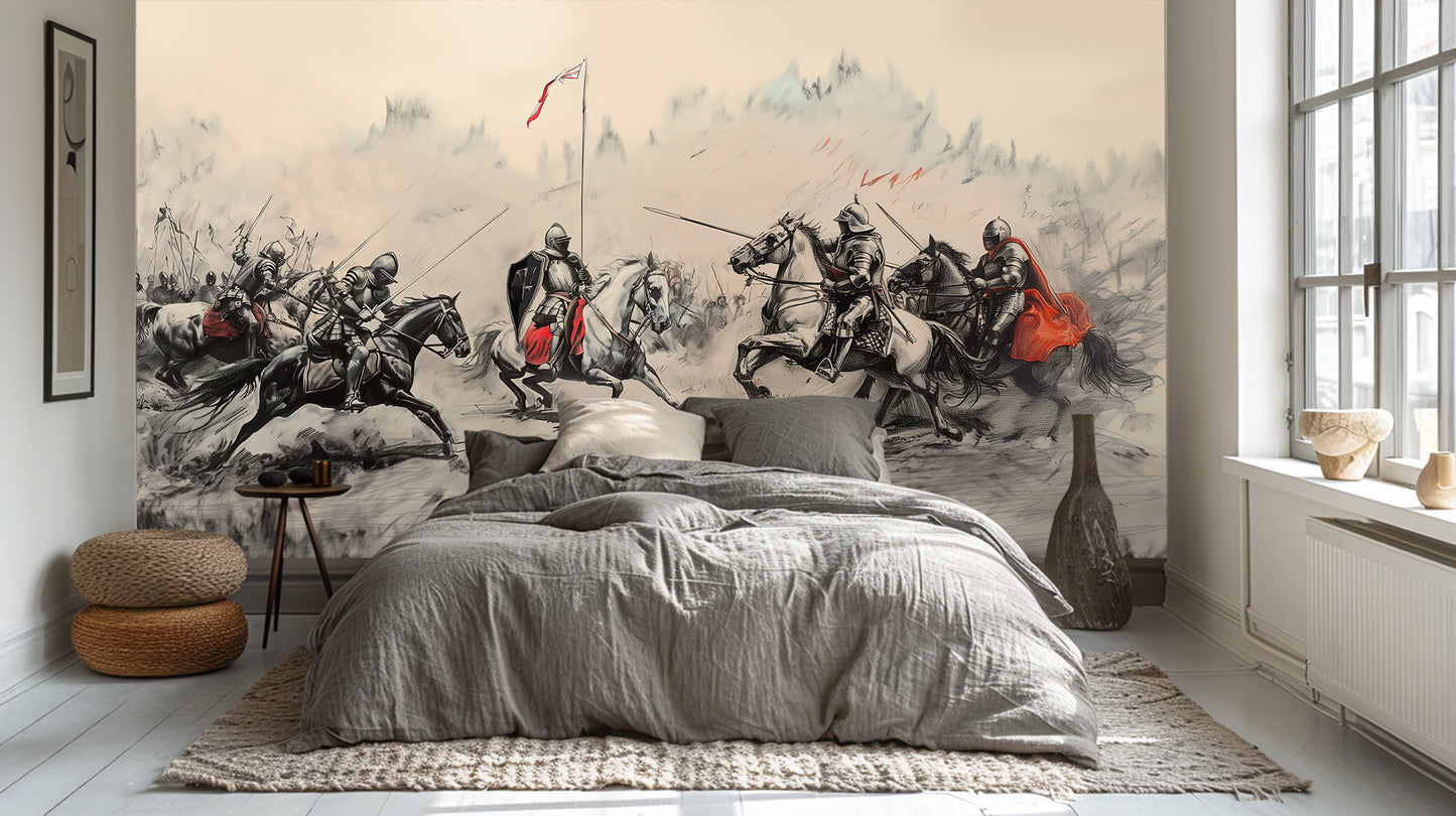 Epic Medieval Knights wall mural - XWALLX