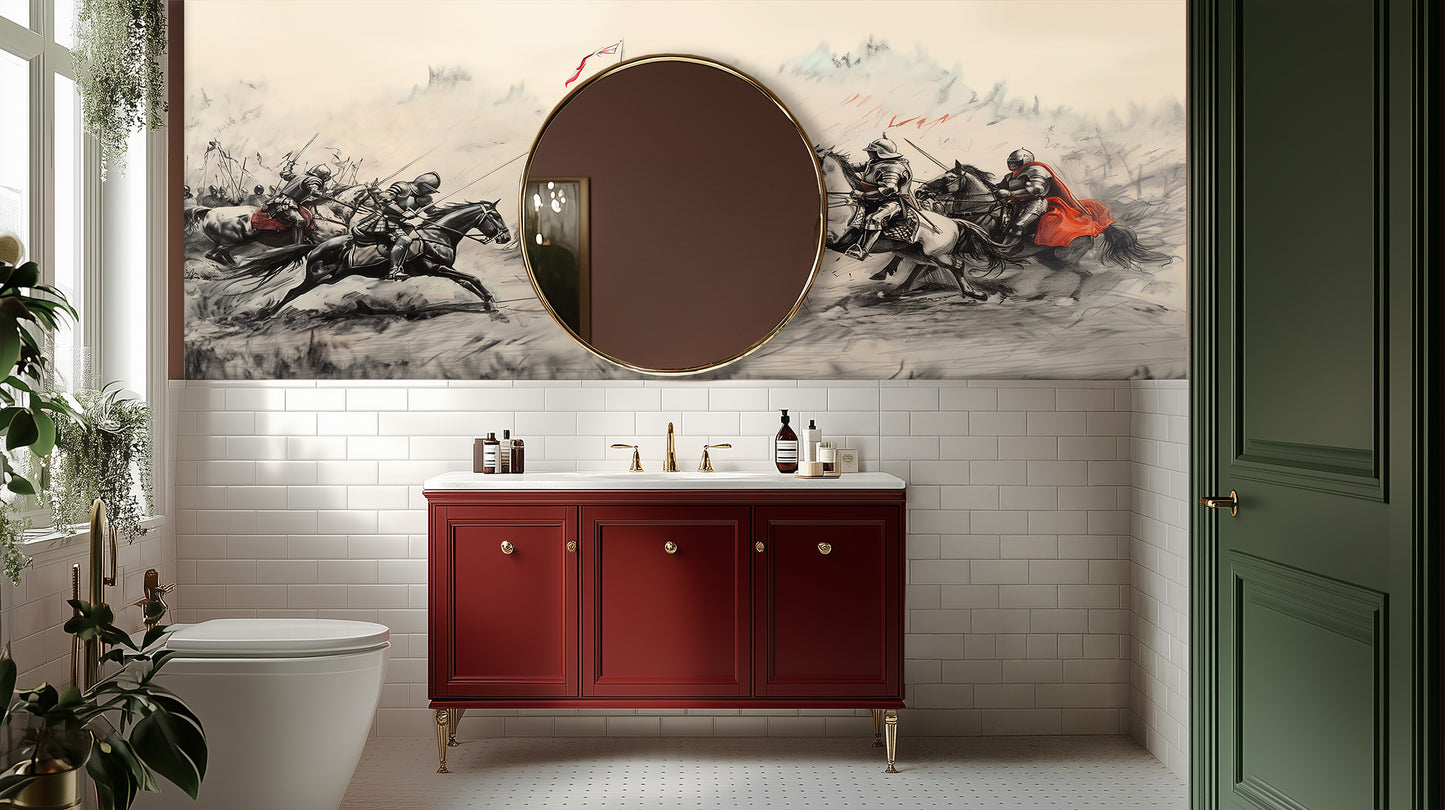 Epic Medieval Knights wallpaper mural - XWALLX