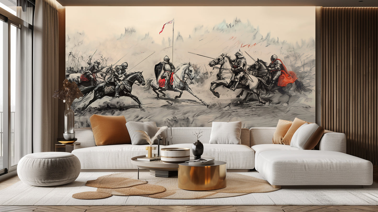 Epic Medieval Knights wall decor - XWALLX
