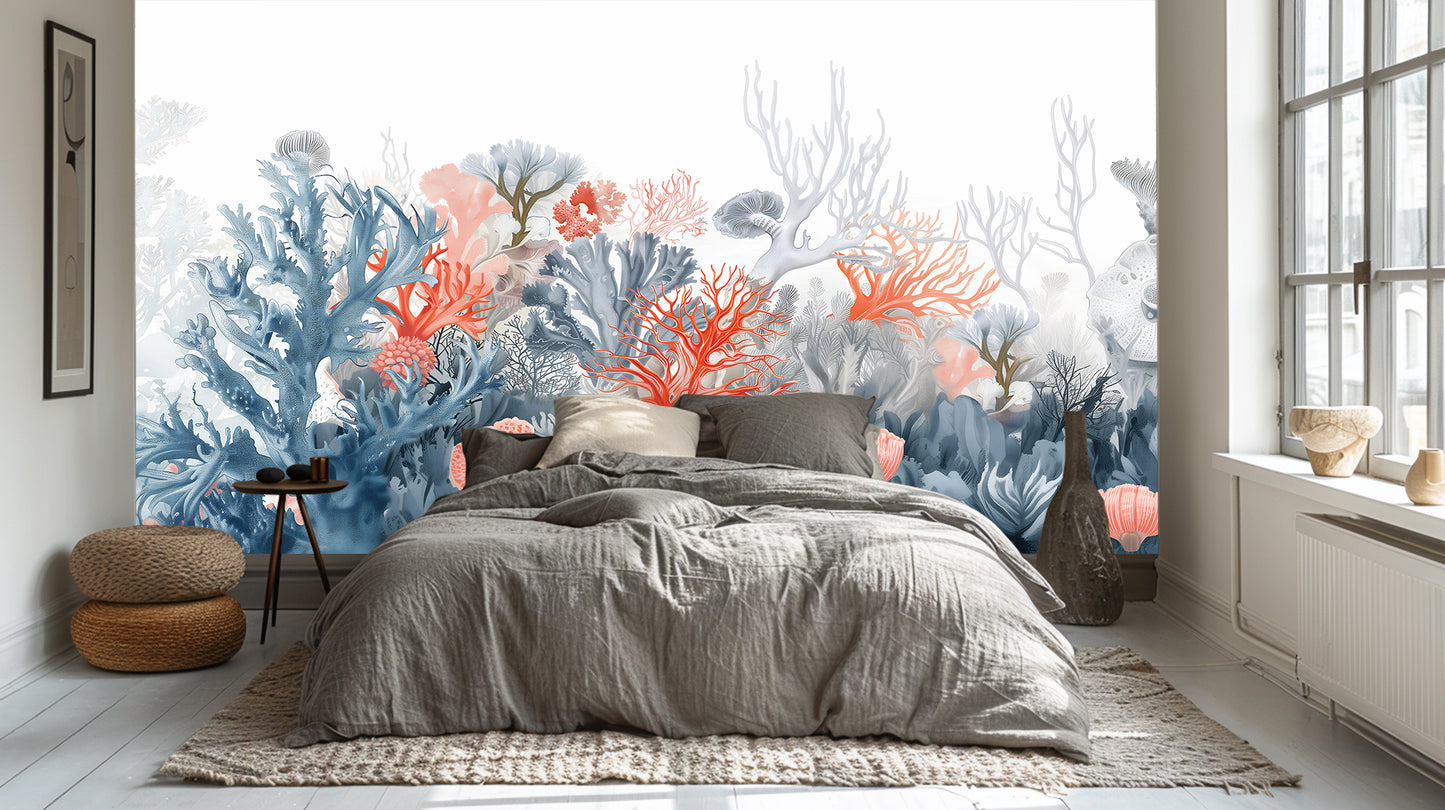 Vibrant Coral Reef wall mural - XWALLX