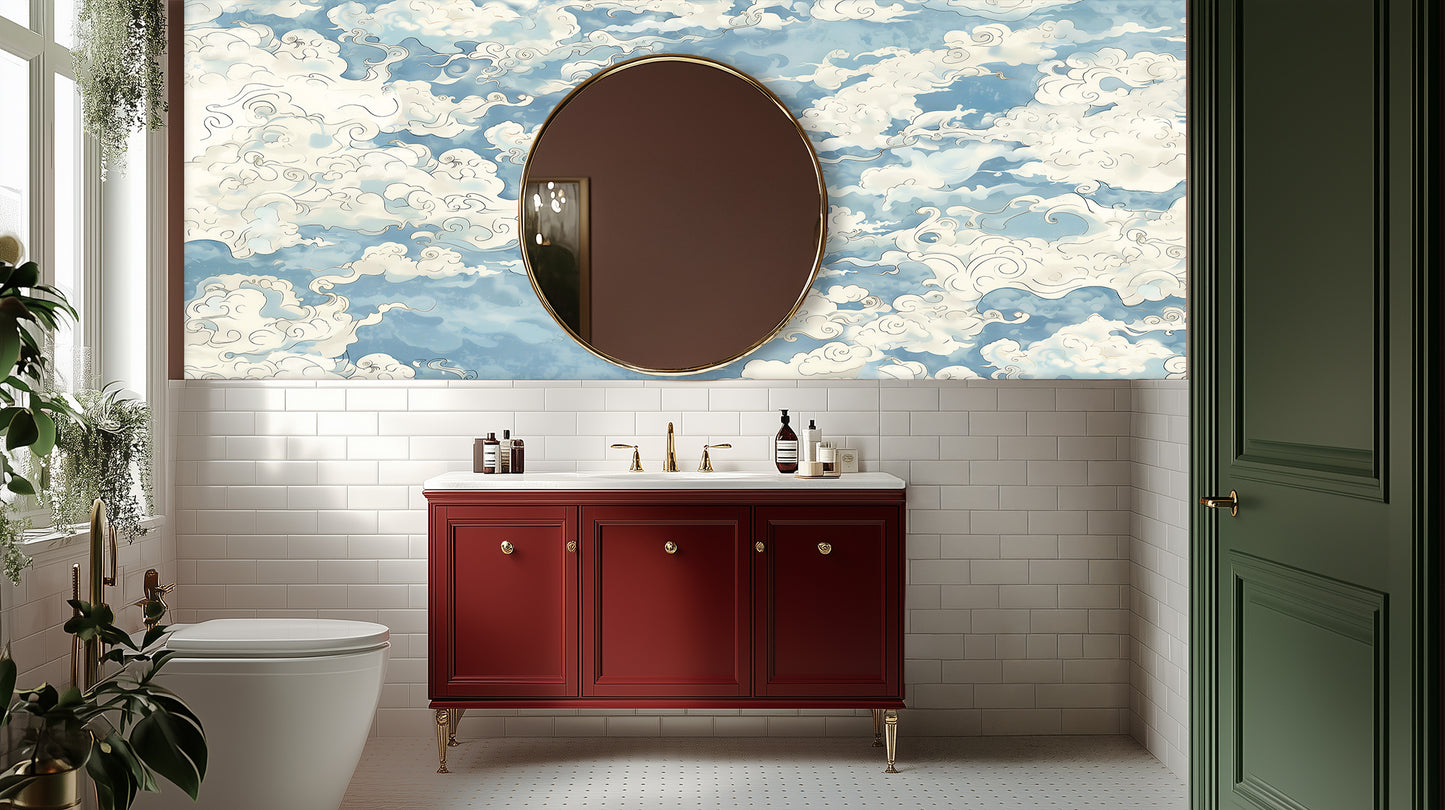 Whimsical Cloudscape wallpaper - XWALLX