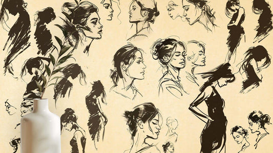 Graceful Silhouettes Sketch wallpaper - XWALLX