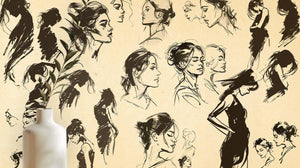 Graceful Silhouettes Sketch wallpaper - XWALLX