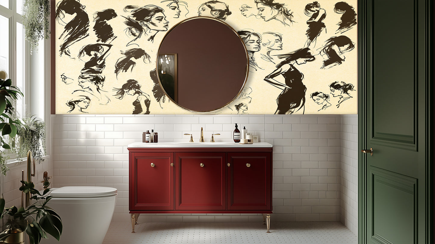 Graceful Silhouettes Sketch wall art - XWALLX