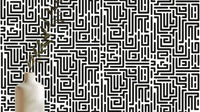 Intricate Maze Pattern wall mural Mural wallpaper mural - XWALLX