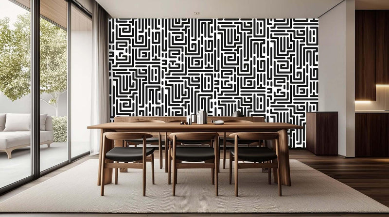 Karmaşık Labirent Deseni Duvar posteri Poster duvar kağıdı - XWALLX