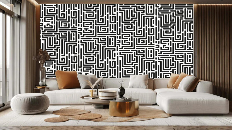 Karmaşık Labirent Deseni Duvar posteri Poster duvar dekoru - XWALLX