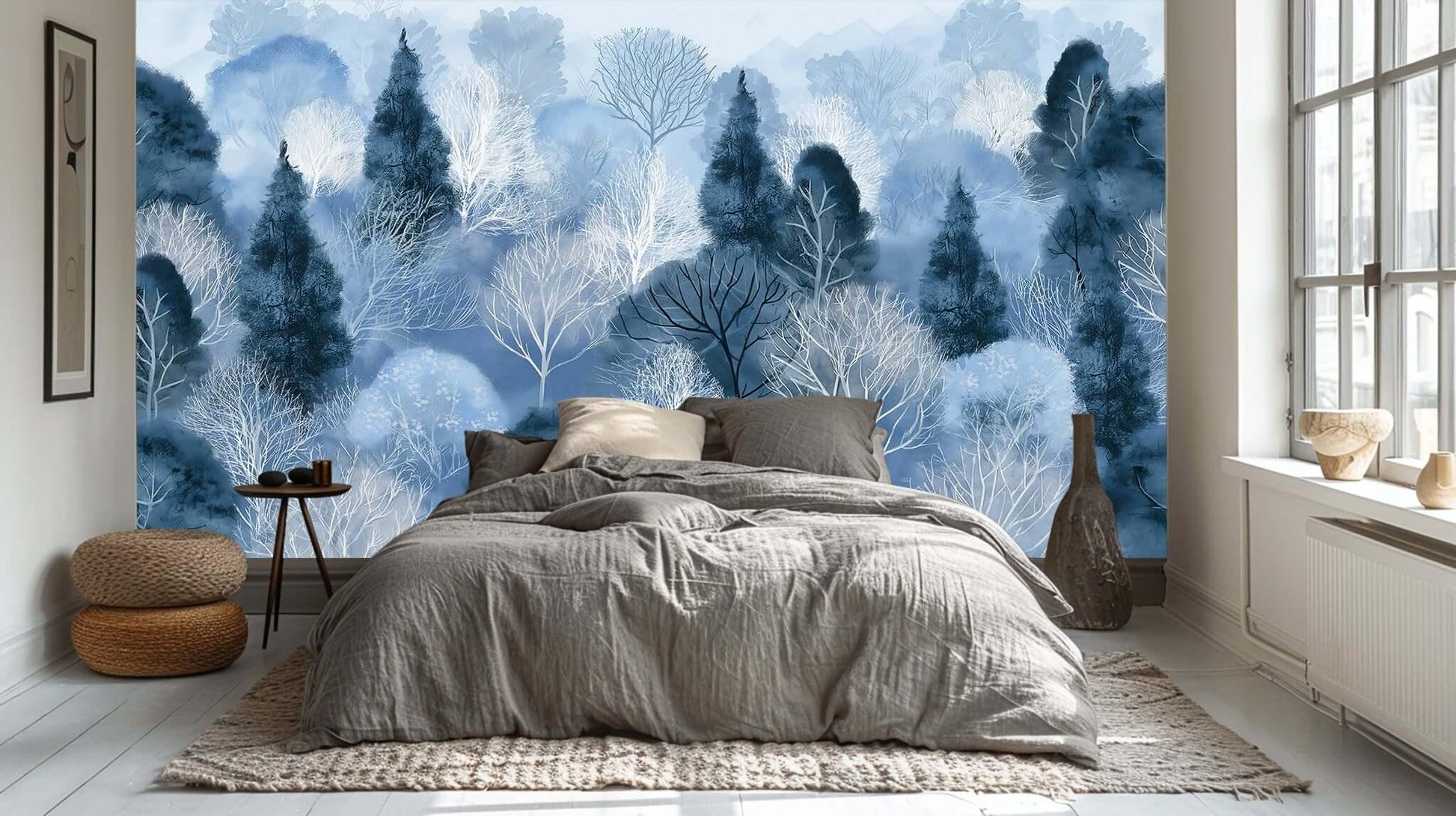 Serene Blue Forest wall mural - XWALLX