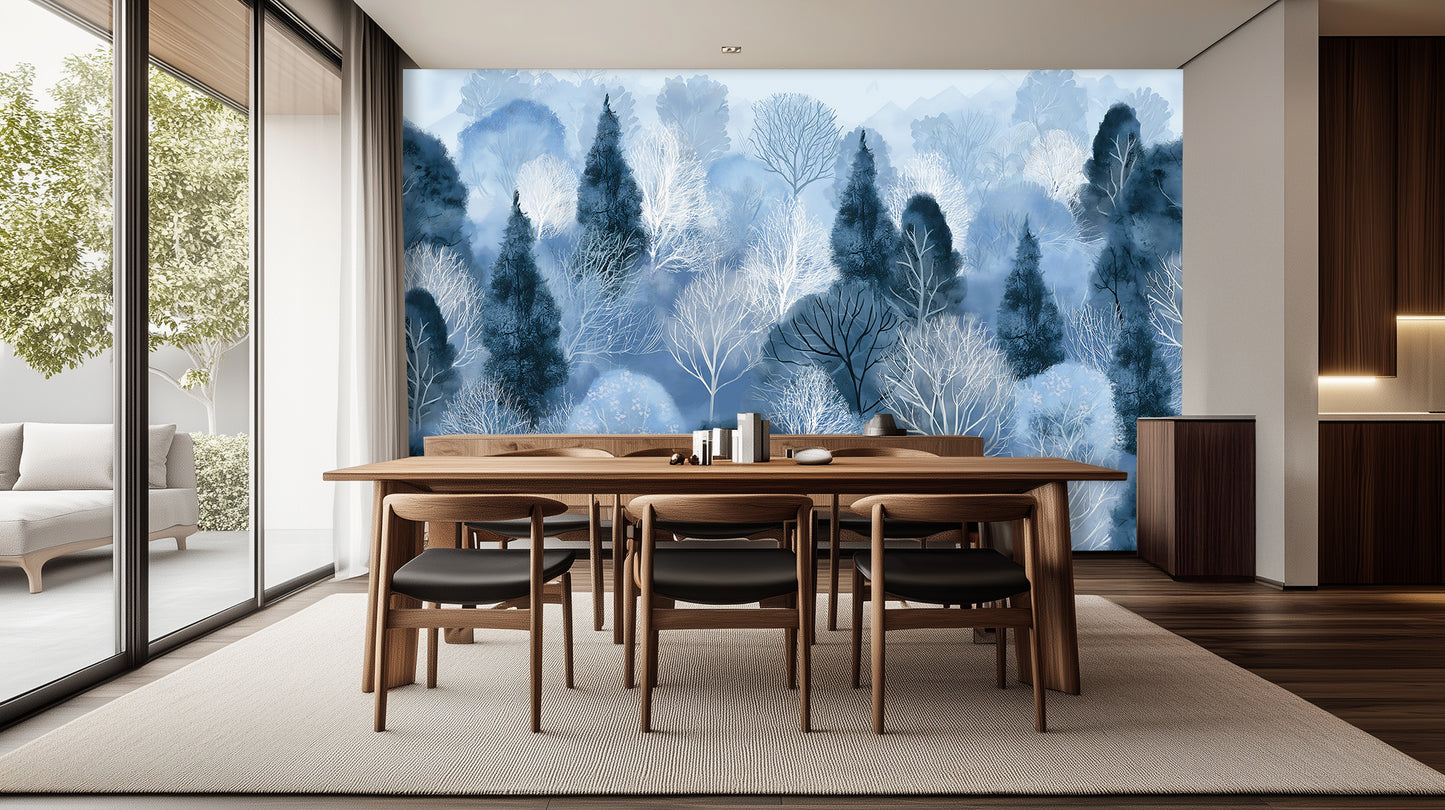 Serene Blue Forest wall art - XWALLX