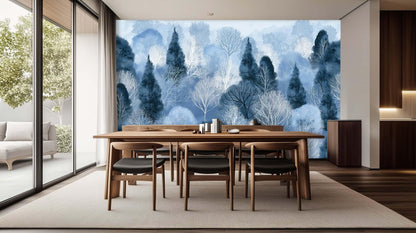 Serene Blue Forest wall art - XWALLX