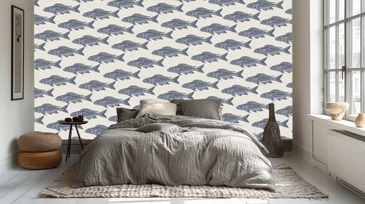 Graceful Fish Pattern wall mural - XWALLX
