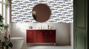 Graceful Fish Pattern wallpaper mural - XWALLX