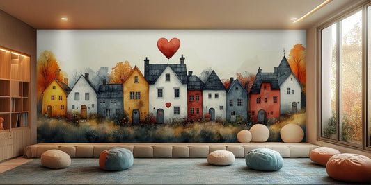 Lovely Village wall mural - XWALLX