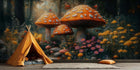 Whimsical Mushroom Forest Duvar posteri - XWALLX