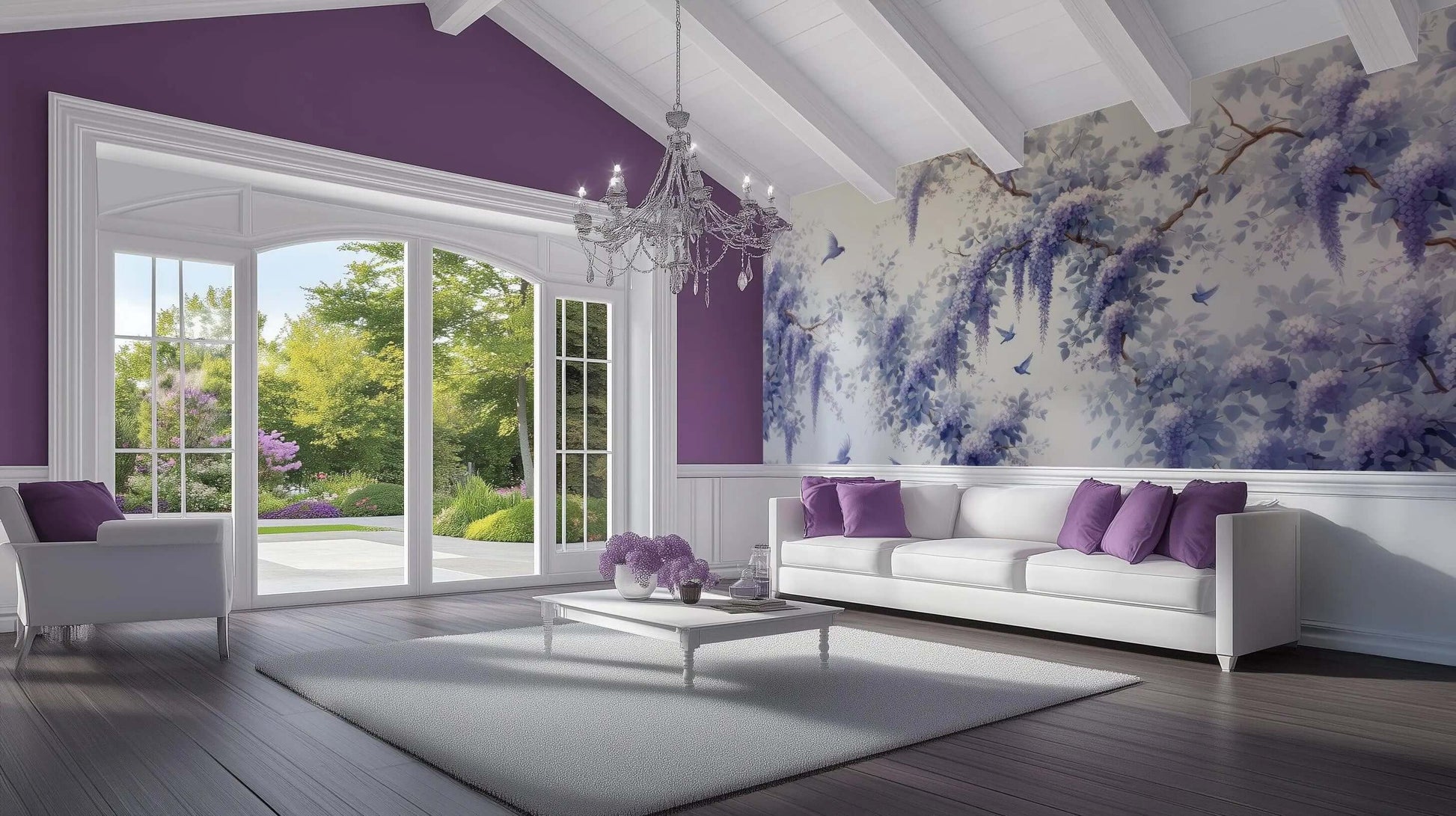 Purple Wisteria wall art - XWALLX