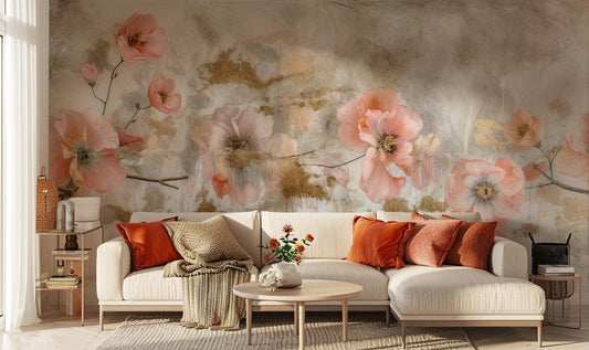 Romantic Flower wall mural - XWALLX