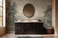gray wallpaper mural with monochrome  refined black and white tonal balance