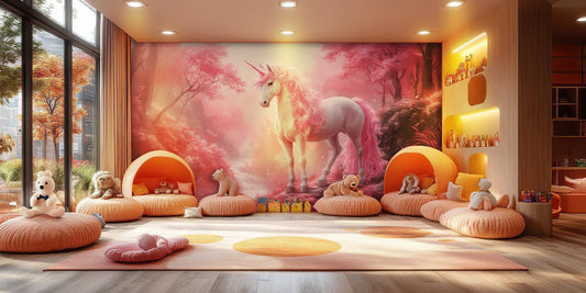 Pink Unicorn wall mural - XWALLX