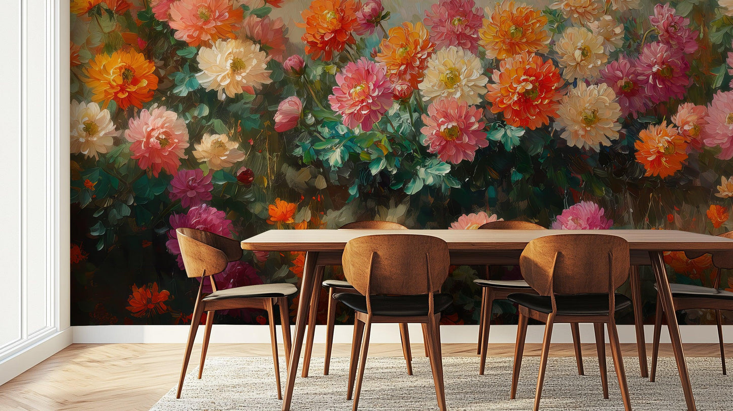 Colorful Floral Garden wallpaper mural - XWALLX