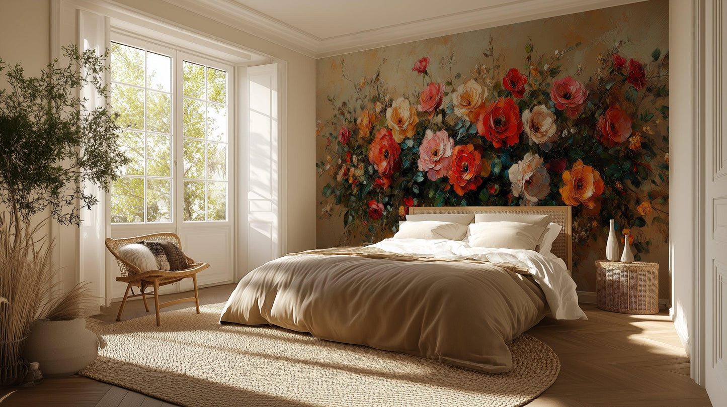 Rose Bouquet wallpaper mural - XWALLX