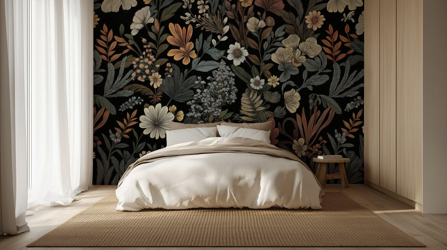 Vintage Floral wall mural - XWALLX