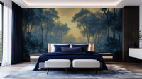 nature tranquil forest scene tree wallpaper mural for a calm boys bedroom