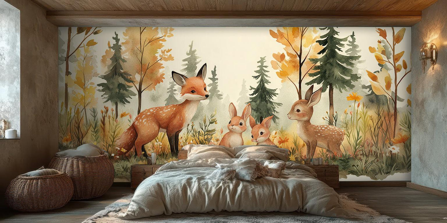 Cute Animals wallpaper mural - XWALLX