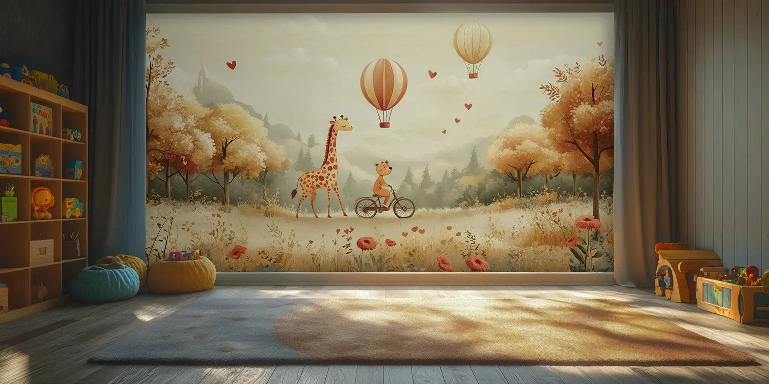 Giraffe and Bear wallpaper - XWALLX