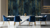Gold and Blue Wallpaper Mural