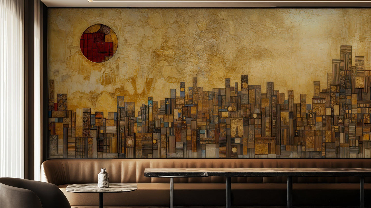 Golden City wall art - XWALLX