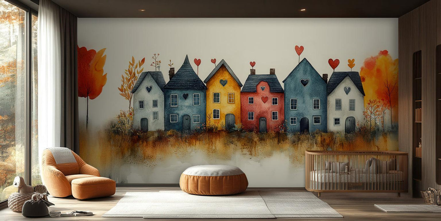 Heart Themed wall mural - XWALLX