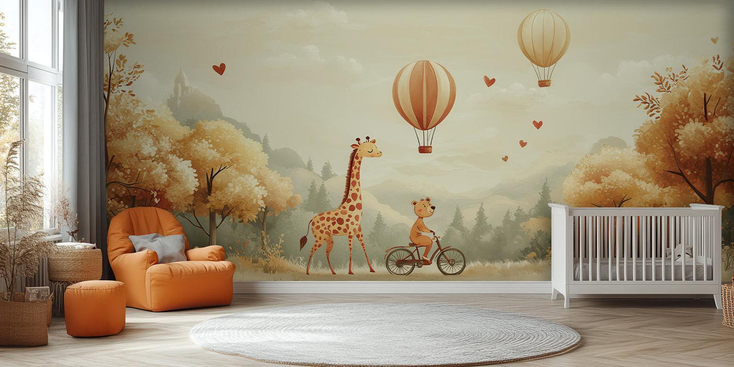 Giraffe and Bear wall art - XWALLX