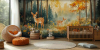 Children’s wallpaper mural for a playful bedroom or playroom wall