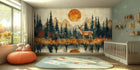 Serene Wooodland Animals poster duvar kağıdı - XWALLX