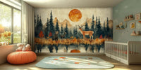 Children’s wallpaper mural for a playful bedroom or playroom wall