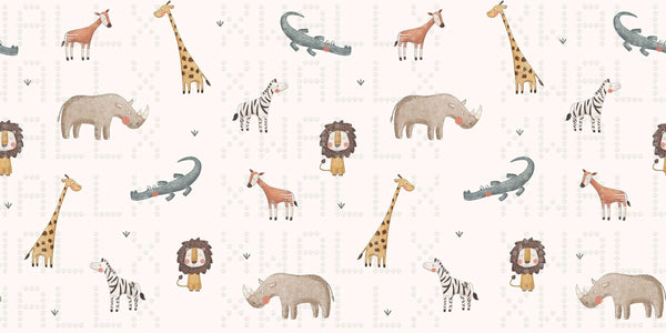 Şakacı Safari Hayvanları Poster Duvar Kağıdı - Sample