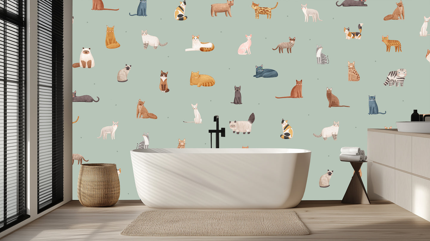 Charming Cat Collective wall mural - XWALLX