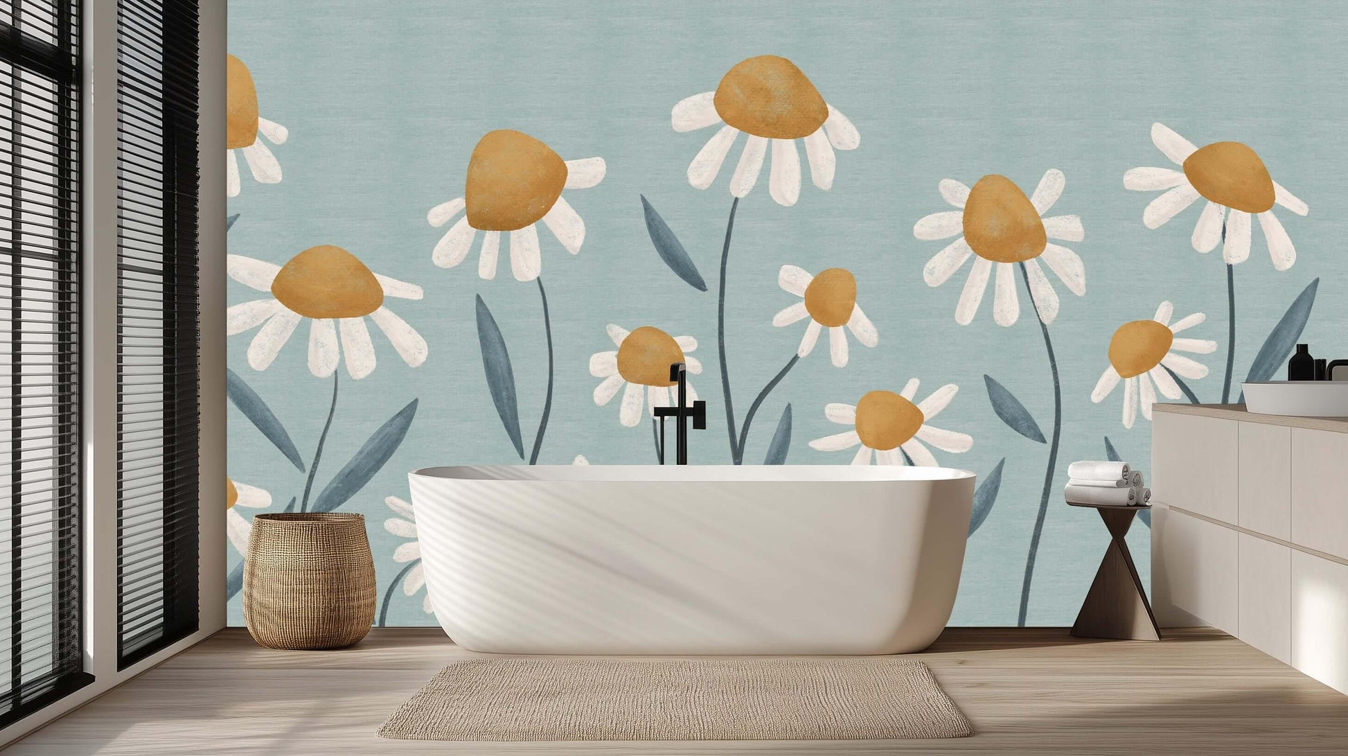 Whimsical Daisy Flower wall mural - XWALLX