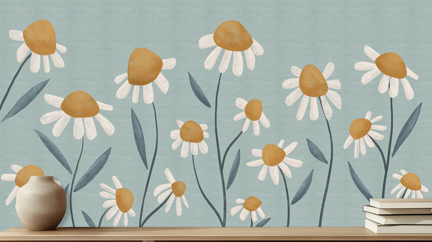 Whimsical Daisy Flower wall art - XWALLX