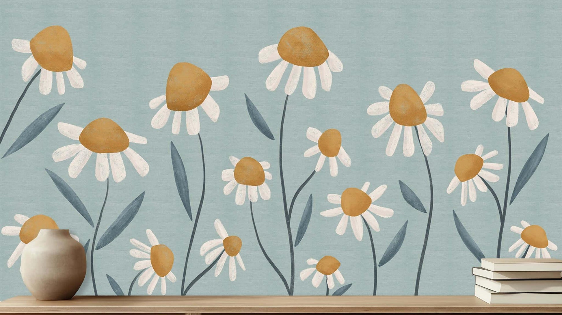 Whimsical Daisy Flower wall art - XWALLX