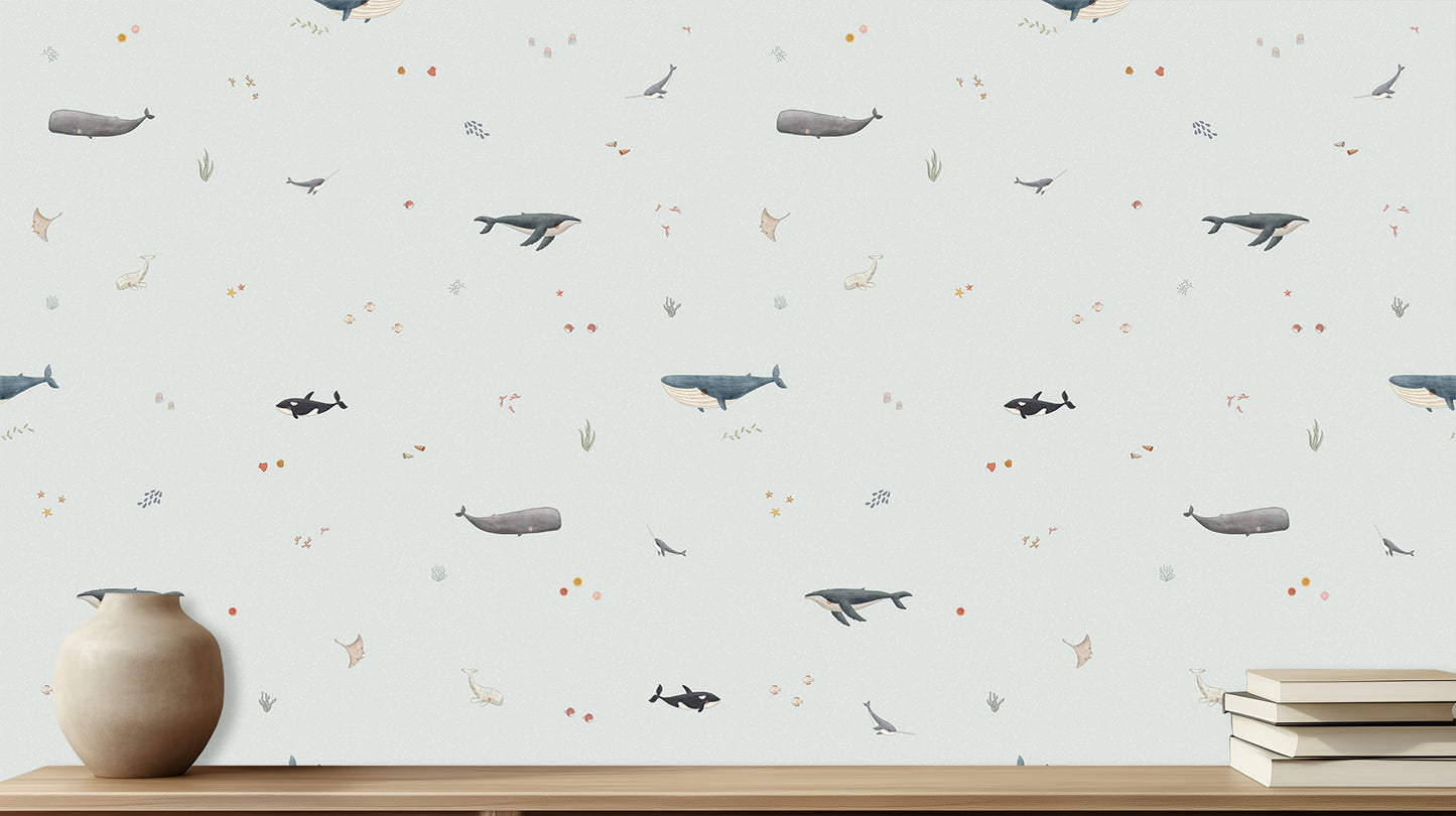 Playful Ocean Creatures wall art - XWALLX