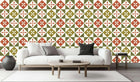 Geometrik Floral Karo Deseni duvar dekoru - XWALLX