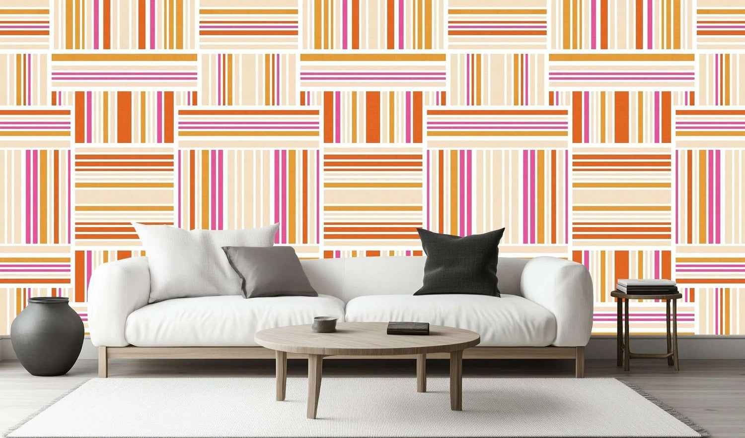 Vibrant Striped Wall Mural wall decor - XWALLX