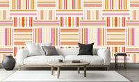 Vibrant Striped Wall Mural wall decor - XWALLX