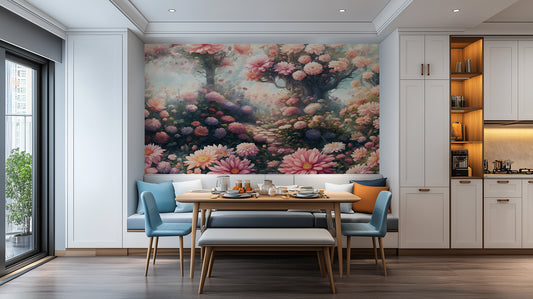 Blooming Garden Oasis wall mural Mural wall mural - XWALLX